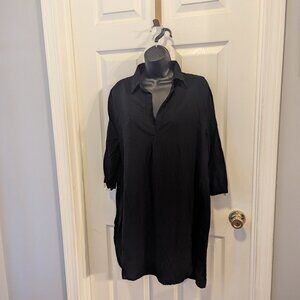 Ekouaer long black tunic top - L